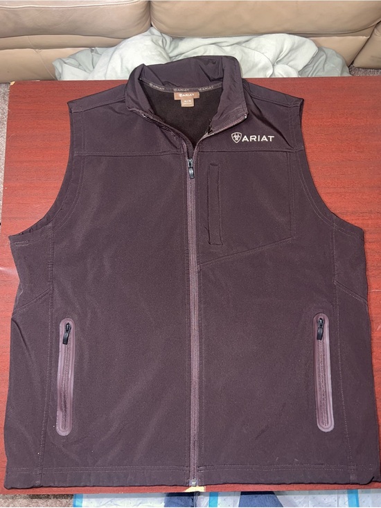 Ariat Other - Ariat Men's Dark Brown Softshell Vest with Zip Pockets